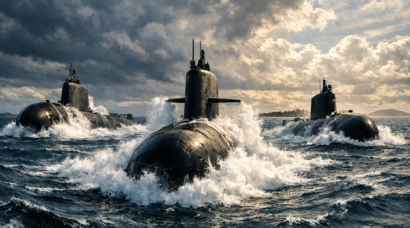 AUKUS pact India 2026 — nuclear attack submarines representing Australia UK US trilateral security partnership and its implications for India's Indo-Pacific strategy and Quad membership