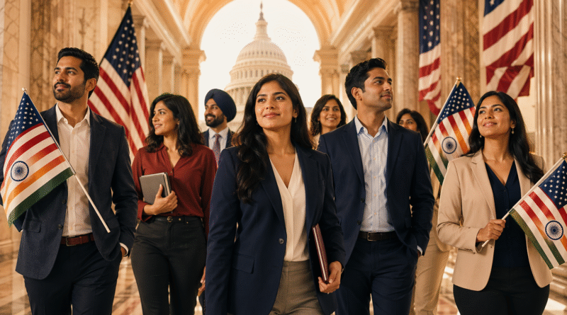 Indian diaspora US politics — Indian Americans in Washington representing growing NRI political influence in the United States