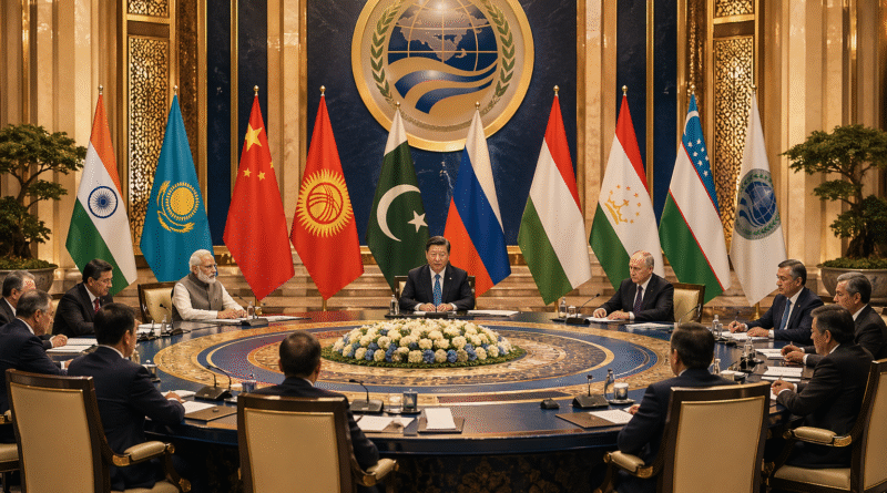SCO summit India 2026 — India chairs the Shanghai Cooperation Organisation amid tensions between Russia China and Western bloc