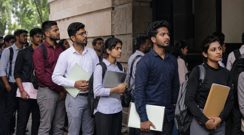 India youth unemployment crisis graduates job search data 2026