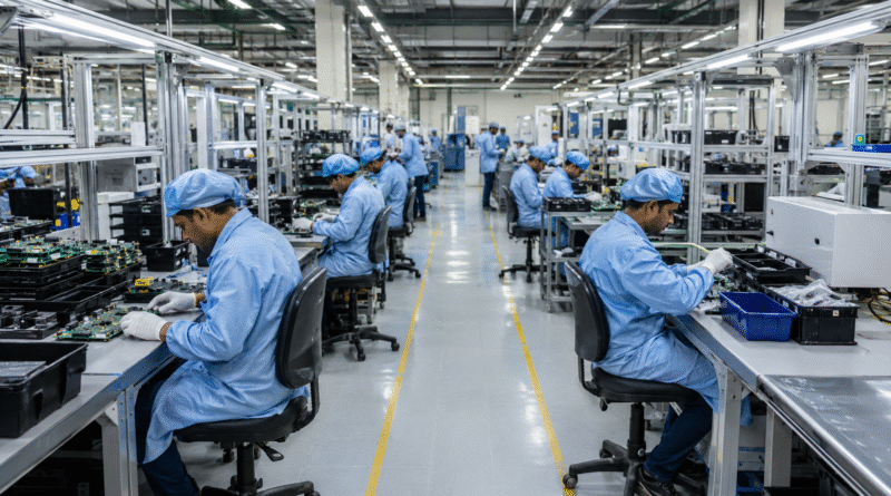 India manufacturing powerhouse factory electronics assembly line
